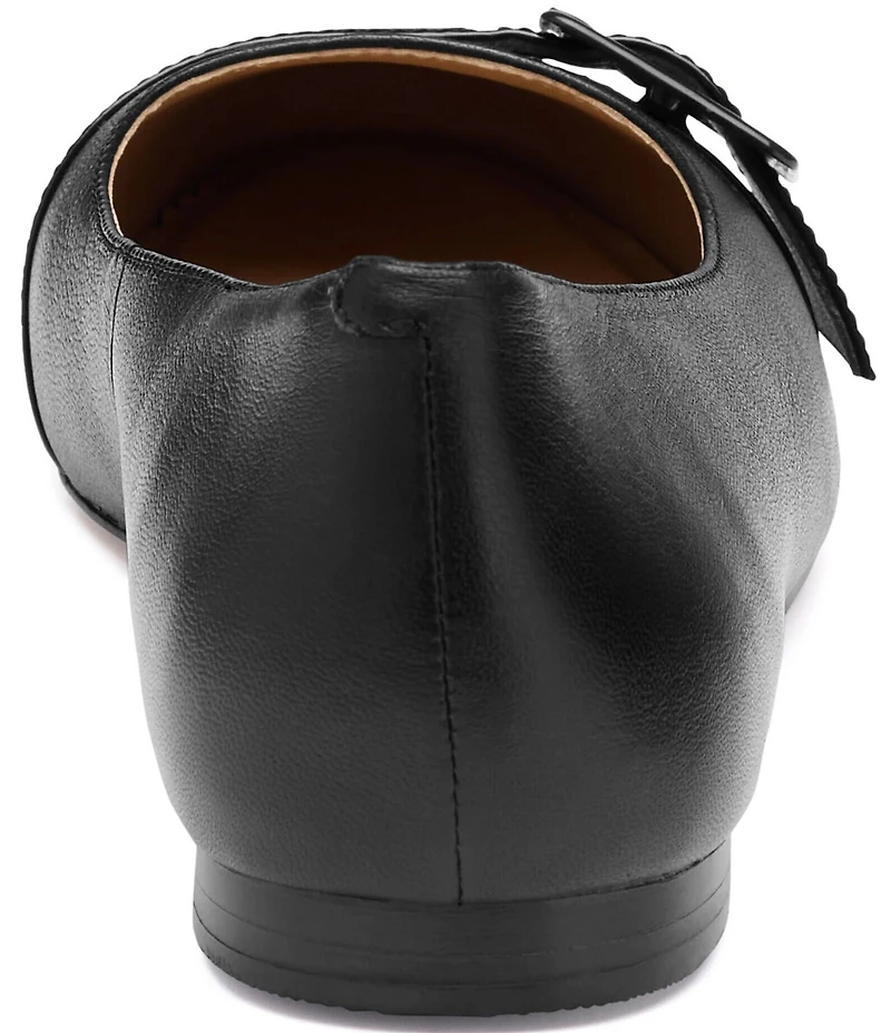 Johnston & Murphy Women's Claire Patent and Leather Belt Hardware Ballet Flats