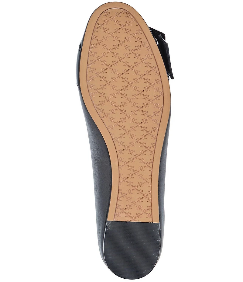 Johnston & Murphy Women's Claire Patent and Leather Belt Hardware Ballet Flats