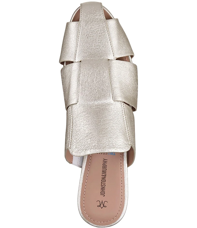 Johnston & Murphy Women's Claire Sheepskin Leather Fisherman Mules