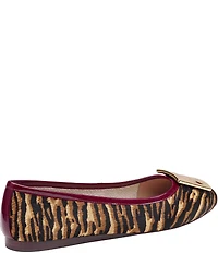 Johnston & Murphy Women's Claire Zebra Haircalf Mismatched Ornament Ballet Flats