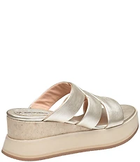 Johnston & Murphy Women's Colleen Metallic Triple-Band Slide Sandals