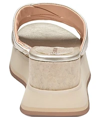 Johnston & Murphy Women's Colleen Metallic Triple-Band Slide Sandals