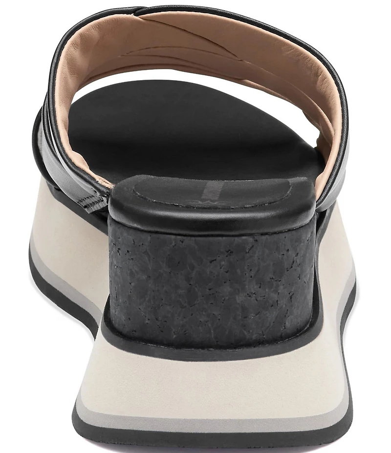 Johnston & Murphy Women's Colleen Metallic Triple-Band Slide Sandals