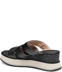 Johnston & Murphy Women's Colleen Metallic Triple-Band Slide Sandals