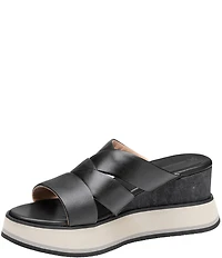 Johnston & Murphy Women's Colleen Metallic Triple-Band Slide Sandals