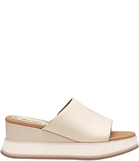 Johnston & Murphy Colleen Leather Platform Wedge Slide Sandals