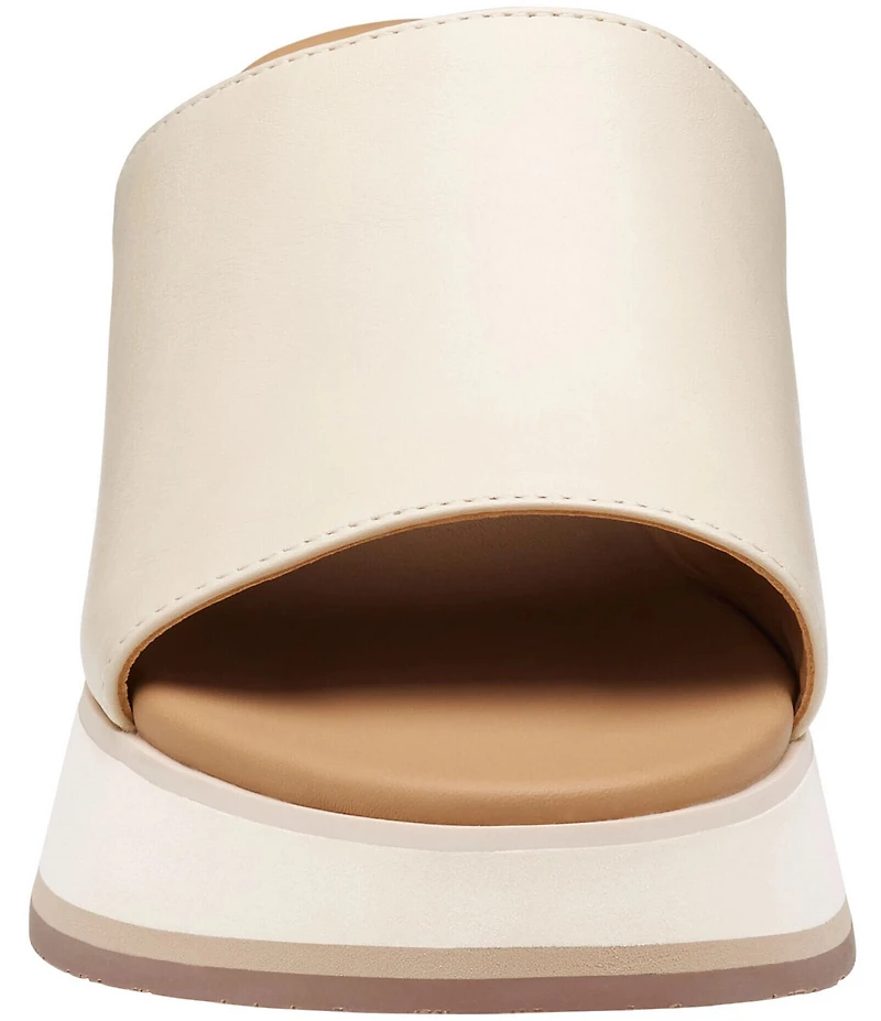 Johnston & Murphy Colleen Leather Platform Wedge Slide Sandals