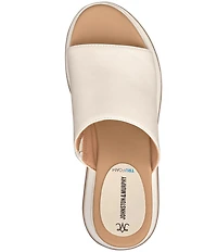 Johnston & Murphy Colleen Leather Platform Wedge Slide Sandals