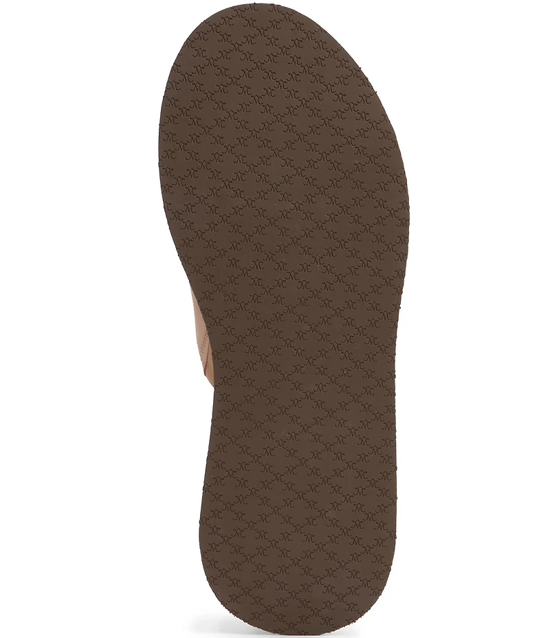 Johnston & Murphy Colleen Leather Platform Wedge Slide Sandals