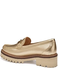 Johnston & Murphy Women's Emma Leather Bit Buckle Loafers