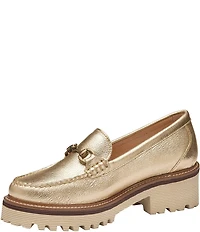 Johnston & Murphy Women's Emma Leather Bit Buckle Loafers
