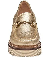 Johnston & Murphy Women's Emma Leather Bit Buckle Loafers