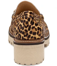 Johnston & Murphy Women's Emmalynn Leopard Haircalf Bit Buckle Loafers