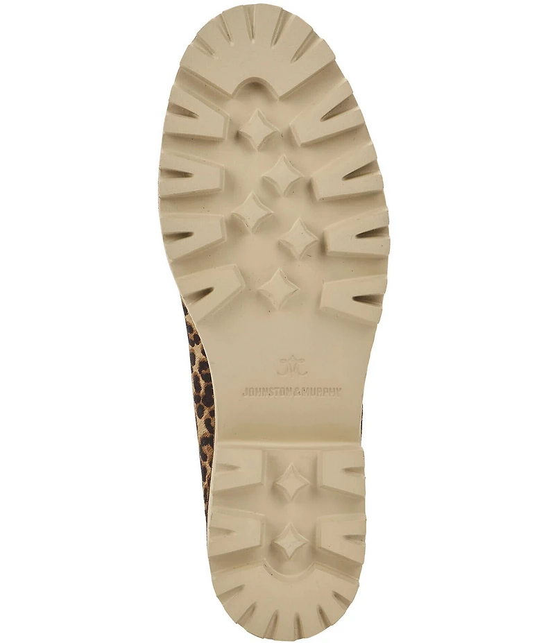 Johnston & Murphy Women's Emmalynn Leopard Haircalf Bit Buckle Loafers