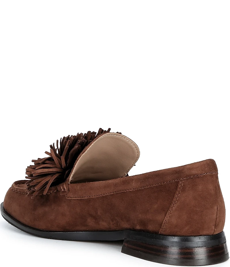 Johnston & Murphy Women's Gillian Pom Pom Suede Loafers