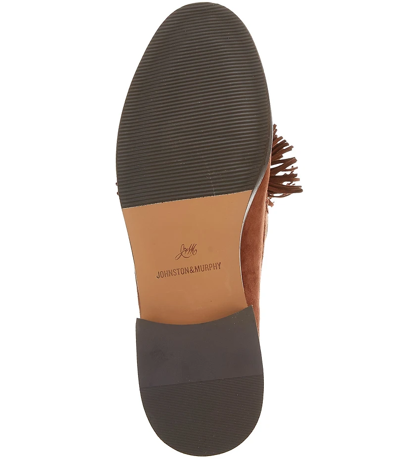 Johnston & Murphy Women's Gillian Pom Pom Suede Loafers