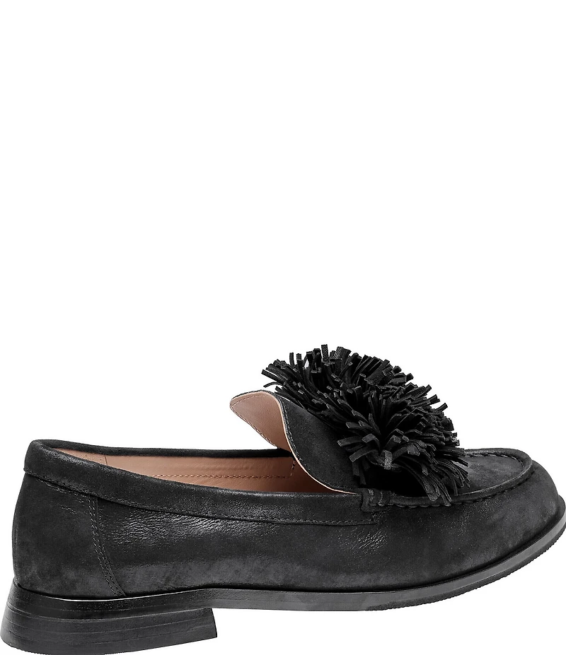 Johnston & Murphy Women's Gillian Pom Pom Suede Loafers