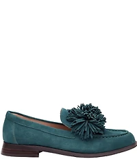 Johnston & Murphy Women's Gillian Pom Pom Suede Loafers