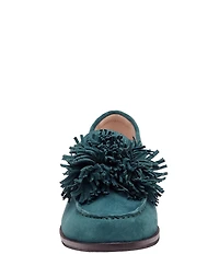 Johnston & Murphy Women's Gillian Pom Pom Suede Loafers