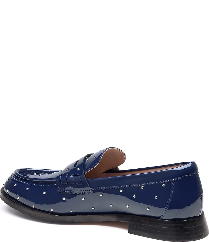 Johnston & Murphy Women's Gillian Studded Patent Penny Loafers