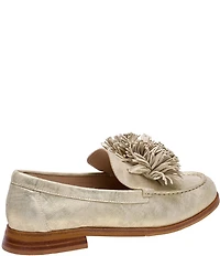 Johnston & Murphy Women's Gillian Suede Pom Pom Loafers