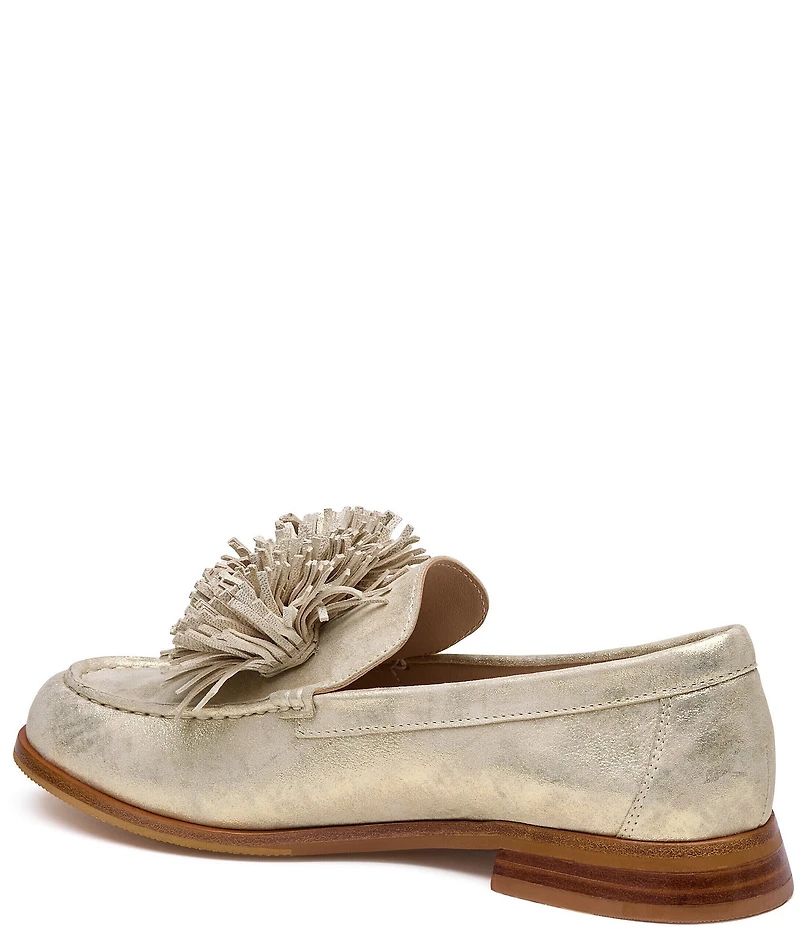 Johnston & Murphy Women's Gillian Suede Pom Pom Loafers