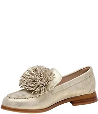 Johnston & Murphy Women's Gillian Suede Pom Pom Loafers