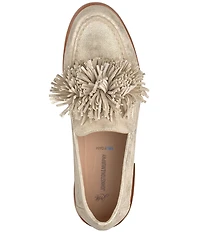 Johnston & Murphy Women's Gillian Suede Pom Pom Loafers