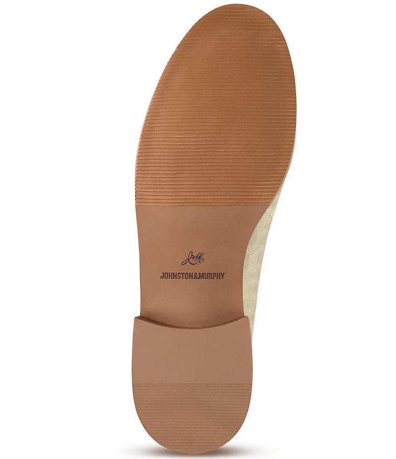Johnston & Murphy Women's Gillian Suede Pom Pom Loafers