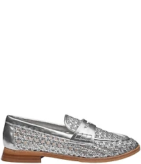 Johnston & Murphy Women's Gillian Woven Leather Penny Loafers