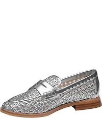 Johnston & Murphy Women's Gillian Woven Leather Penny Loafers