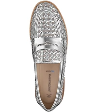 Johnston & Murphy Women's Gillian Woven Leather Penny Loafers