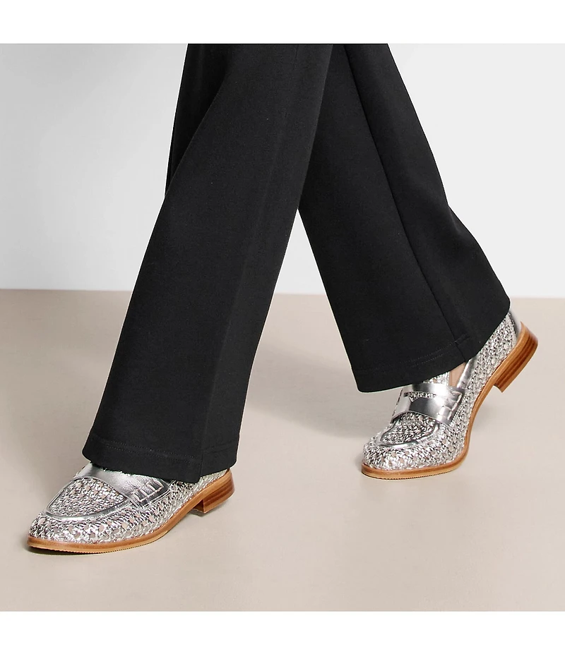 Johnston & Murphy Women's Gillian Woven Leather Penny Loafers