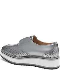 Johnston & Murphy Women's Gracelyn Leather Perforated Detail Platform Oxfords