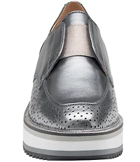 Johnston & Murphy Women's Gracelyn Leather Perforated Detail Platform Oxfords