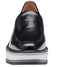 Johnston & Murphy Women's Gracelyn Leather Venetian Platform Wedge Loafers