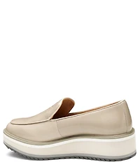 Johnston & Murphy Women's Gracelyn Leather Venetian Platform Wedge Loafers