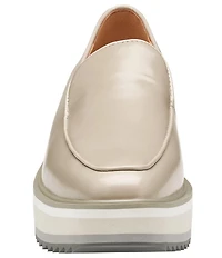Johnston & Murphy Women's Gracelyn Leather Venetian Platform Wedge Loafers