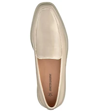 Johnston & Murphy Women's Gracelyn Leather Venetian Platform Wedge Loafers