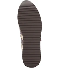 Johnston & Murphy Women's Gracie Leather and Patent Double Strap Platform Sneakers