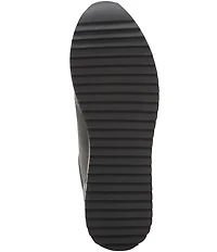 Johnston & Murphy Women's Gracie Leather and Patent Side-Zip Lace Up Platform Sneakers