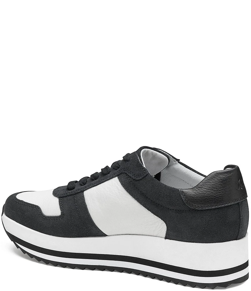 Johnston & Murphy Women's Gracie Leather Platform Sneakers