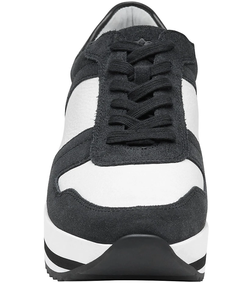 Johnston & Murphy Women's Gracie Leather Platform Sneakers