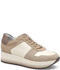 Johnston & Murphy Women's Gracie Leather Platform Sneakers