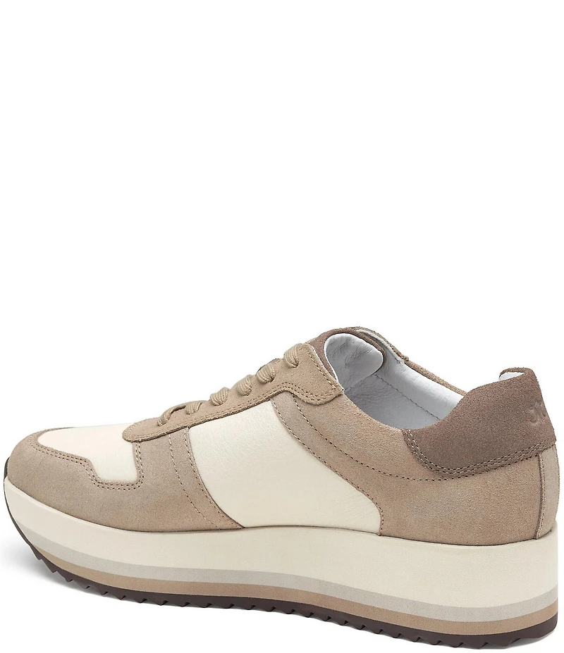 Johnston & Murphy Women's Gracie Leather Platform Sneakers