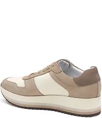 Johnston & Murphy Women's Gracie Leather Platform Sneakers