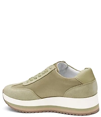 Johnston & Murphy Women's Gracie Suede Side Zip Platform Sneakers