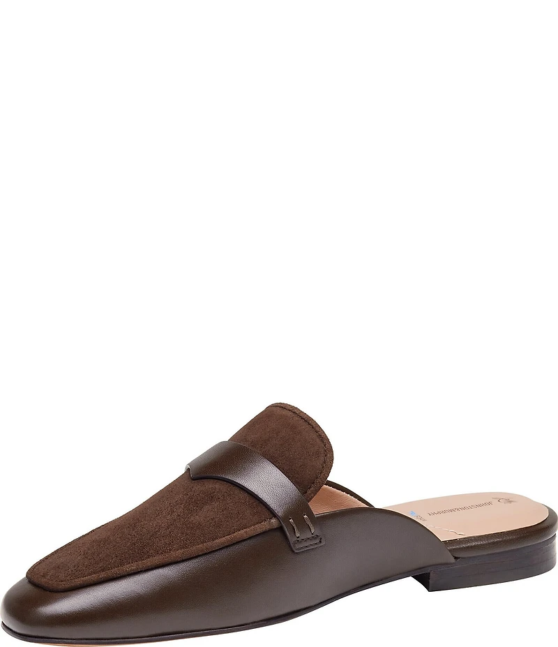 Johnston & Murphy Women's Isabel Leather Suede Mules