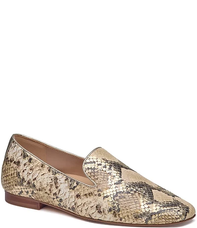 Johnston & Murphy Women's Isabel Snake Embossed Venetian Loafers