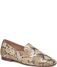 Johnston & Murphy Women's Isabel Snake Embossed Venetian Loafers